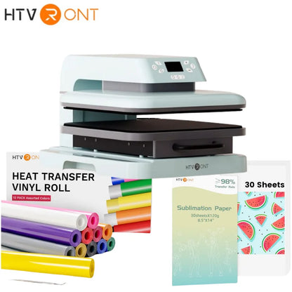 HTVRONT 15x15" Auto Heat Press Machine – 1500W for DIY Iron-On HTV Vinyl & Sublimation on T-Shirts, Bags, Hats, Fabrics