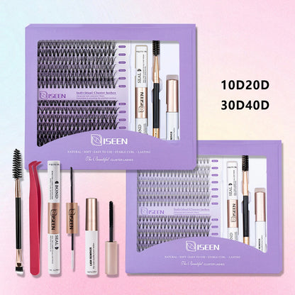 DIY Lash Extension Kit – Mix Styles Lash Clusters, Individual Lashes, Bond & Seal, Remover, Tweezers & Lash Brush for Easy Self-Application Makeup