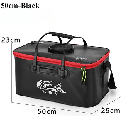 Folding EVA Live Fish Bucket – Thickened Portable Water Tank for Outdoor Fishing and Accessories