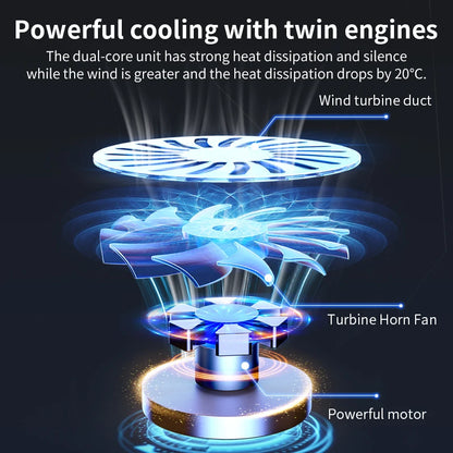 Q100 17-Inch Gaming Laptop Cooler - LED Screen, Dual USB Ports, 2600RPM Cooling Pad, Notebook Stand with Fan