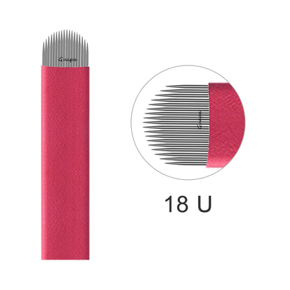 White Microblading Needles – 9/11/12/14/18/21 for Permanent Makeup, Eyebrow Tattoo & Embroidery Pen Supplies