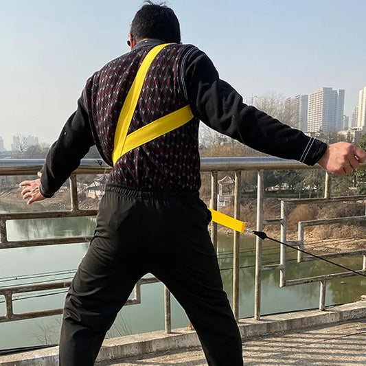 Elastic Nylon Golf Swing Turn Training Belt - Tennis and Baseball Swivel Trainer for Outdoor Self-study Exercise