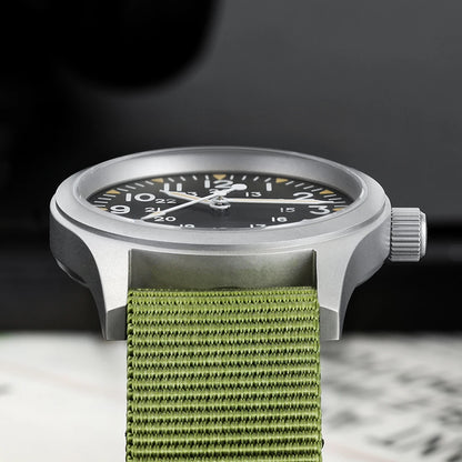 Militado ML05 Vintage Quartz Watch 38mm with VH31 Movement, Domed Sapphire Crystal, AR Coating & Luminous Dial