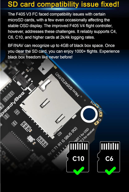 SpeedyBee F405 V4 BLS 60A 30x30 FC & ESC Stack for FPV Racing Drones