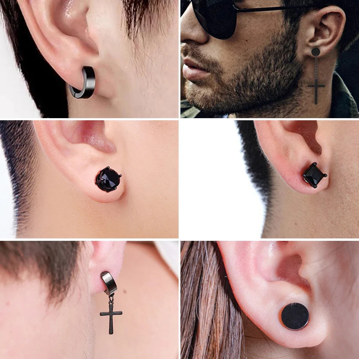 Fashion Magnetic Clip Ear Studs - Non-Piercing Fake Earrings for Men & Women, Jewelry Gift