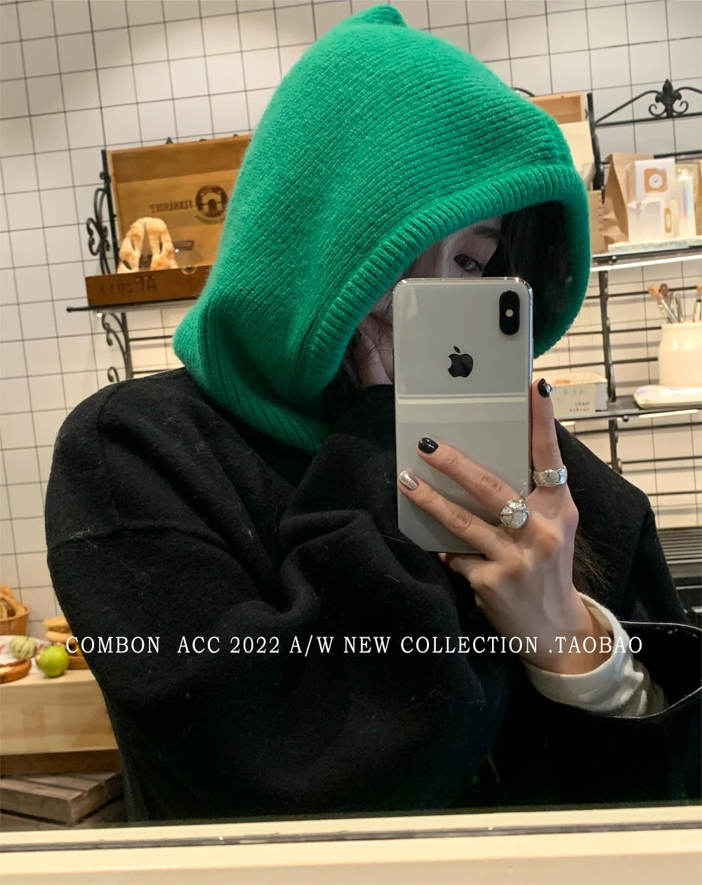 Winter Knitted Hooded Balaclava Hats for Women – Korean Style Outdoor Warmer Beanie with Drawstring Neck Collar