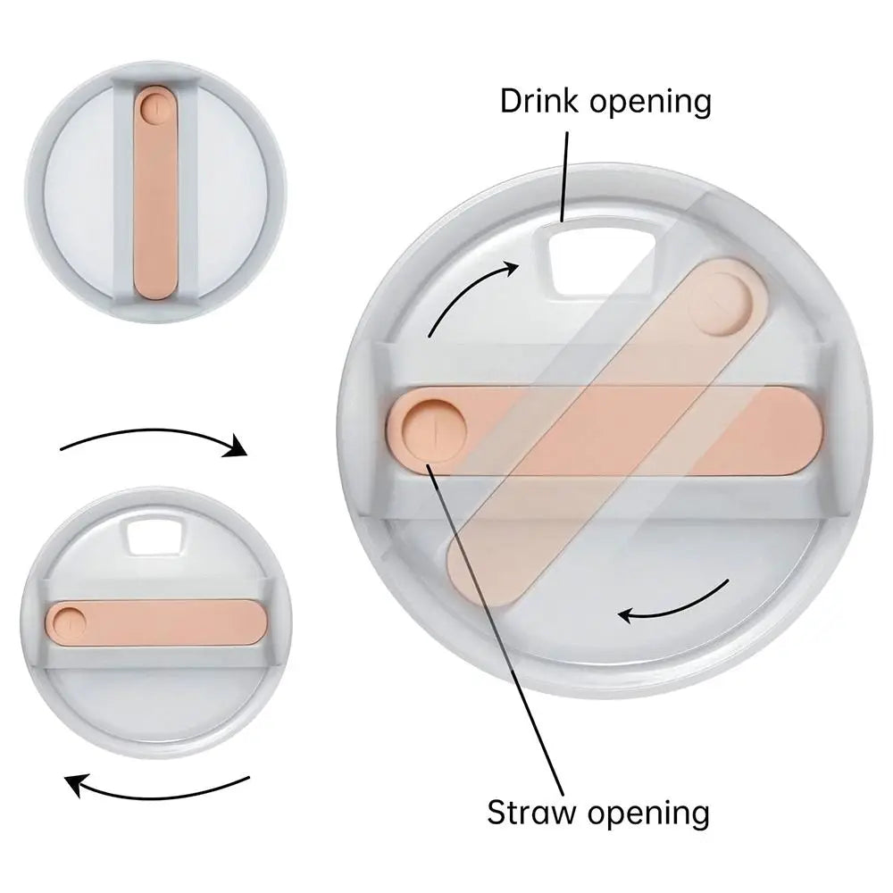 40oz Spill-Proof Tumbler Lid — Sealing Plastic Replacement for Stanley Quencher H2.0