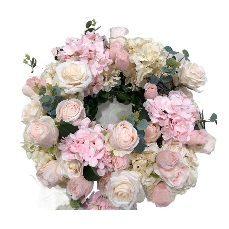 60cm Artificial Flower Wreath – Wedding Table Centerpiece & Backdrop Decoration
