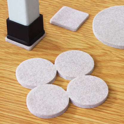 20mm Felt Chair Leg Pads – 5mm Thick Floor Scratch Protector Mat, Mute Non-Slip Self-Adhesive Furniture Accessories
