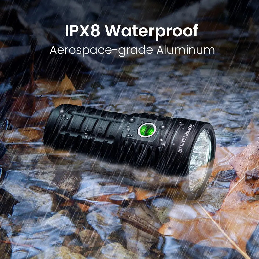 Sofirn Q8 Plus Super Powerful LED Flashlight - 16000 Lumens, USB-C Rechargeable 21700 Torch with Anduril 2.0 & Reverse Charging