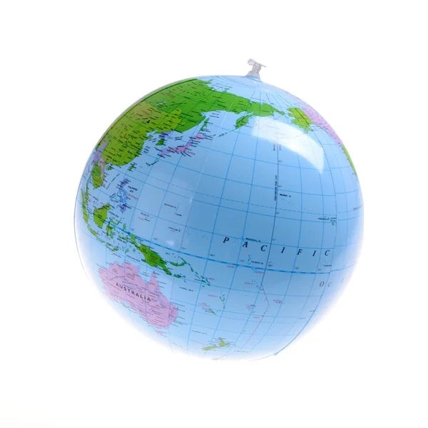 30-40CM Inflatable Earth Globe – Early Educational Geography Map Ballo ...
