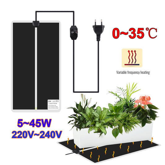 5–45W Seedling Heat Mat — 220V–240V Plant Germination & Propagation Pad for Flowers, Vegetables, and Winter Anti-Cold Protection
