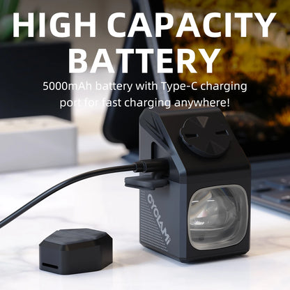 CYCLAMI CYC 1000 Lumen Bike Headlight – Ultra Bright Front Lamp with GoPro Mount & Wireless Remote for MTB & Road