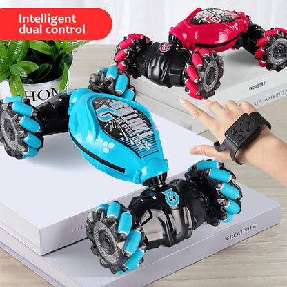 4WD RC Drift Car with Music & LED Lights - 2.4G Gesture Control, 360° Rotating Stunt & Climbing Car Toy Gift