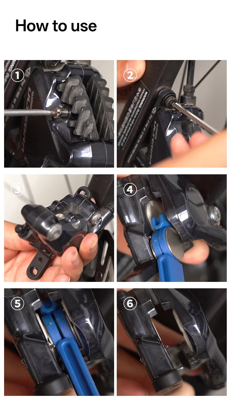 Durable Steel Bicycle Brake Pad Spreader – 360° Rotatable Hydraulic Disc Brake Caliper Piston Reset Tool
