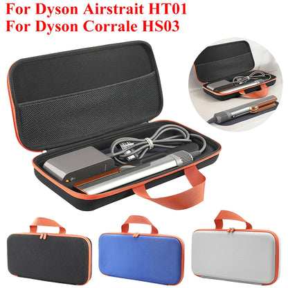 Hard Carrying Case with Mesh Bag – Anti-Scratch Storage for Dyson Airstrait HT01 & Dyson Corrale HS03 Hair Straighteners