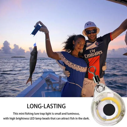 Eye Shape LED Deep Drop Underwater Fishing Lure Light - Mini Attractor Bait for Luminous Fish Lamp