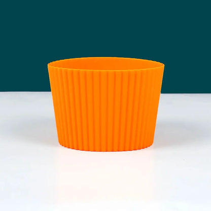 Silicone Coffee Cup Cover & Sleeve — Anti-Scalding, Anti-Slip Universal Tapered Thread Mug Protector for Ceramic & Glass Cups