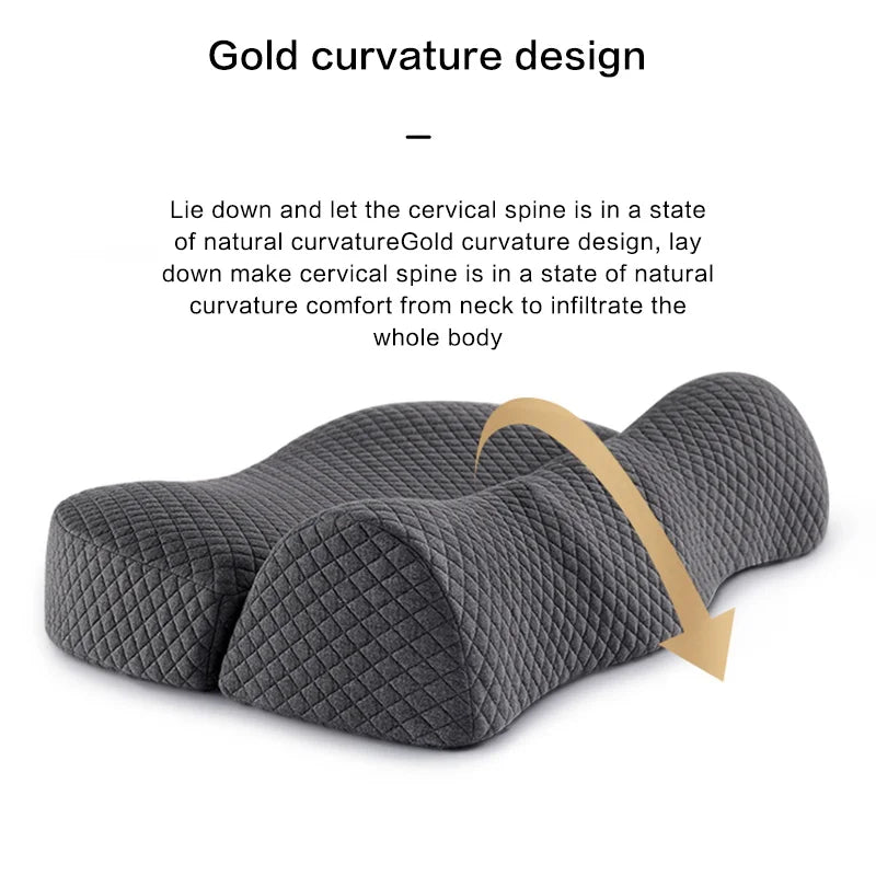 Cervical Memory Foam Contour Pillow – Ergonomic Bed Pillow for Side Sleepers | Orthopedic Sleeping Support