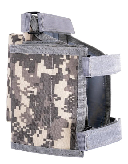 Outdoor Tactical Rifle Cheek Rest Pouch - Camo Nylon Adjustable Butt Stock Riser Pad with Bullet Holder - Hunting Ammo Cartridges Bag