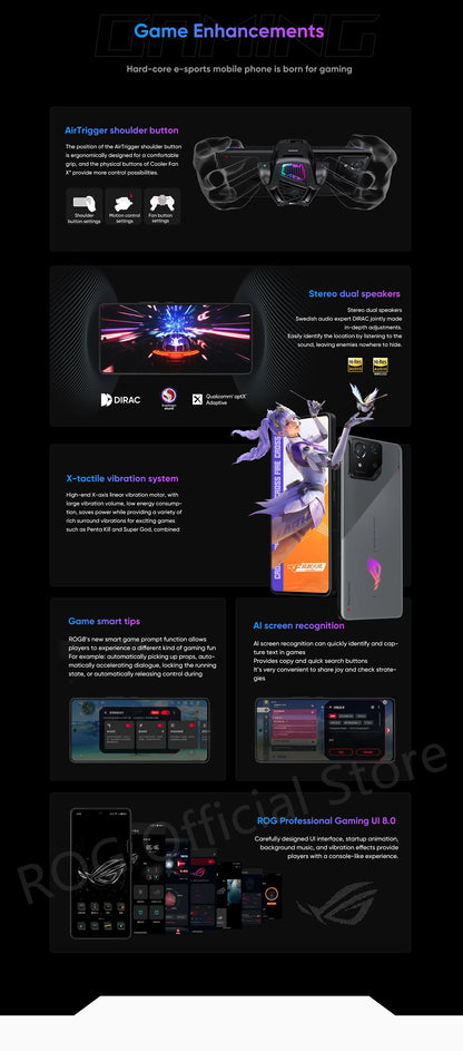 2024 ASUS ROG Phone 8 – Snapdragon 8 Gen 3, 5G Smartphone, 6.78'' 165Hz E-Sports Screen, 65W Charging, NFC, ROG 8 Pro