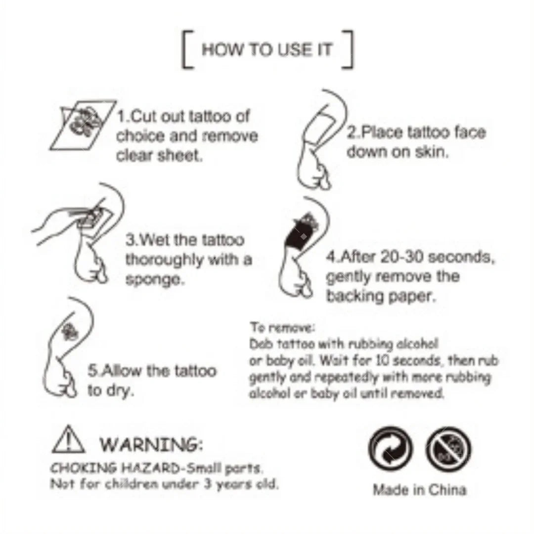 20PCS K-Pop Demon Hunters Temporary Tattoo Stickers – Cute Waterproof Cartoon Party & Christmas Gift