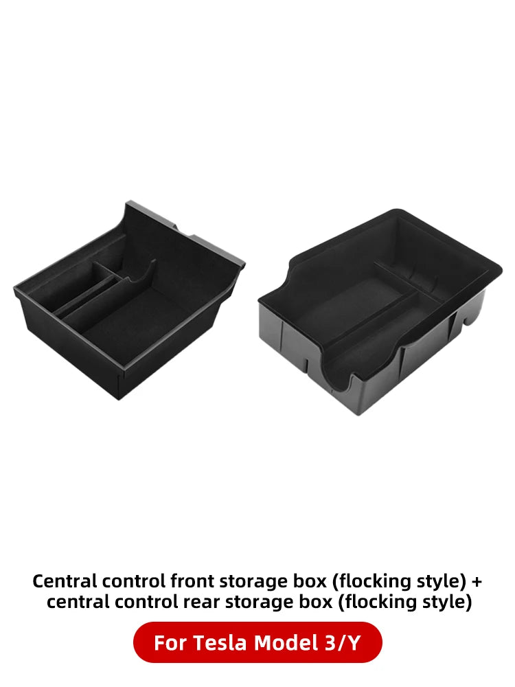 YZ Storage Box for Tesla Model 3 & Model Y – Center Armrest Hidden Box & Cup Holder Organizer, 2023-2022 Car Accessories