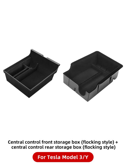 YZ Storage Box for Tesla Model 3 & Model Y – Center Armrest Hidden Box & Cup Holder Organizer, 2023-2022 Car Accessories