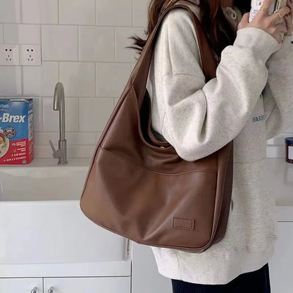 Large Capacity Tote Bag | Women's New Trendy Shoulder Bag | Simple & Versatile Commuter Bag | Fashionable Student Classroom Bag