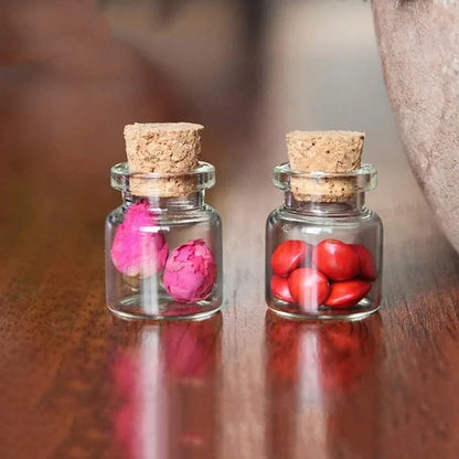 Mini Glass Bottles with Cork – DIY Transparent Empty Message Bottles for Birthday, Wedding, and Party Favors Decor