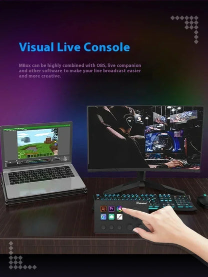 Mirabox N3 Streamdeck Keypad — Mini Customizable Macro Keyboard with Screen & Knob for Desktop