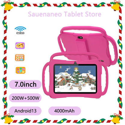 2024 New 5G WiFi Children's Tablet – 4GB RAM, 64GB ROM, Quad-Core, Dual Camera, 4000mAh, Android 13, Portable Mini Tablet