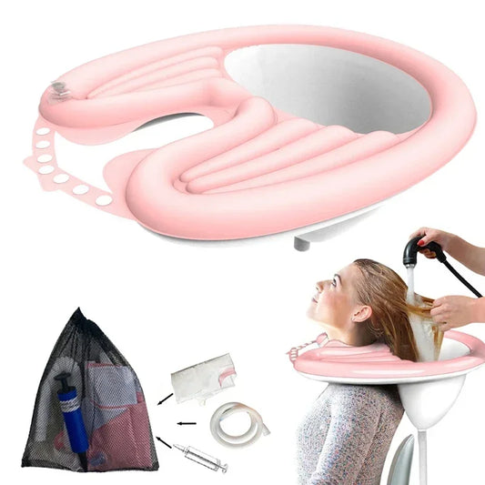 Inflatable Hair Washing Basin – Portable PVC Foldable Shampoo Basin for Pregnant Women, Elderly & Patients