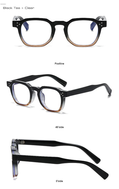 JNPCXI Vintage Rivet Oval Sunglasses – Fashion Leopard Frame Luxury Eyewear for Men & Women, Anti Blue Light Glasses