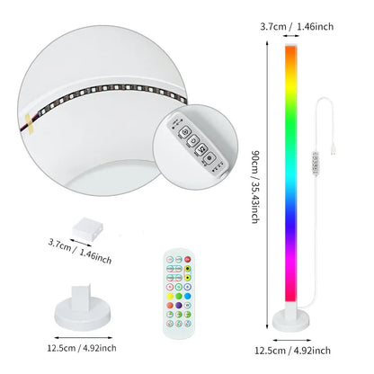 RGB LED Floor Lamp – Remote & APP Control, Music Sync Corner Lighting, Modern Mood Lamp for Bedroom, Living Room & Gaming Decor