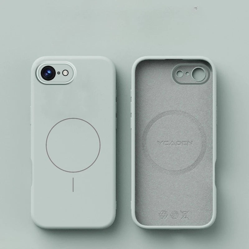 Original Liquid Soft Silicone Magsafe Case — Magnetic Wireless Charging Cover for iPhone 11–16 Pro Max