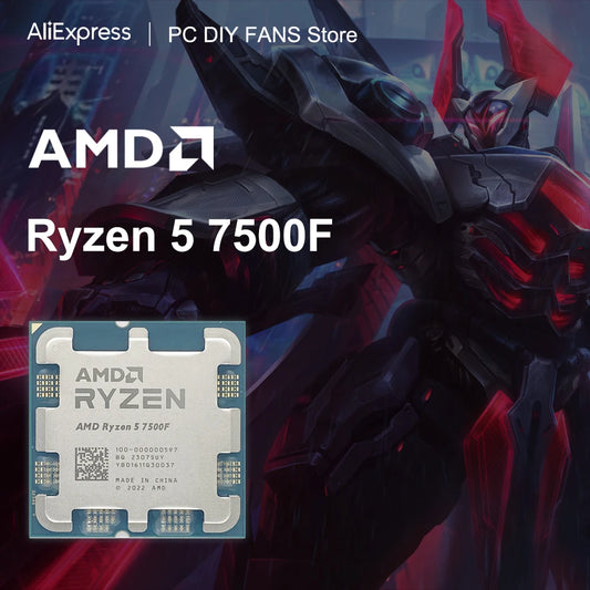 AMD Ryzen 5 7500F CPU - 6-Core, 12-Thread, 3.7GHz, 32MB L3 Cache, 5NM, Socket AM5 (Tray, No Cooler)
