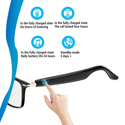 Smart AI Translation Glasses — Real-Time 164-Language App Translator with Photochromic Gray-Black Lenses