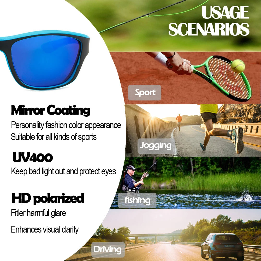 NEWBOLER Polarized Fishing Sunglasses: Men's Driving Shades for Hiking & Fishing - Classic Sun UV400 Eyewear