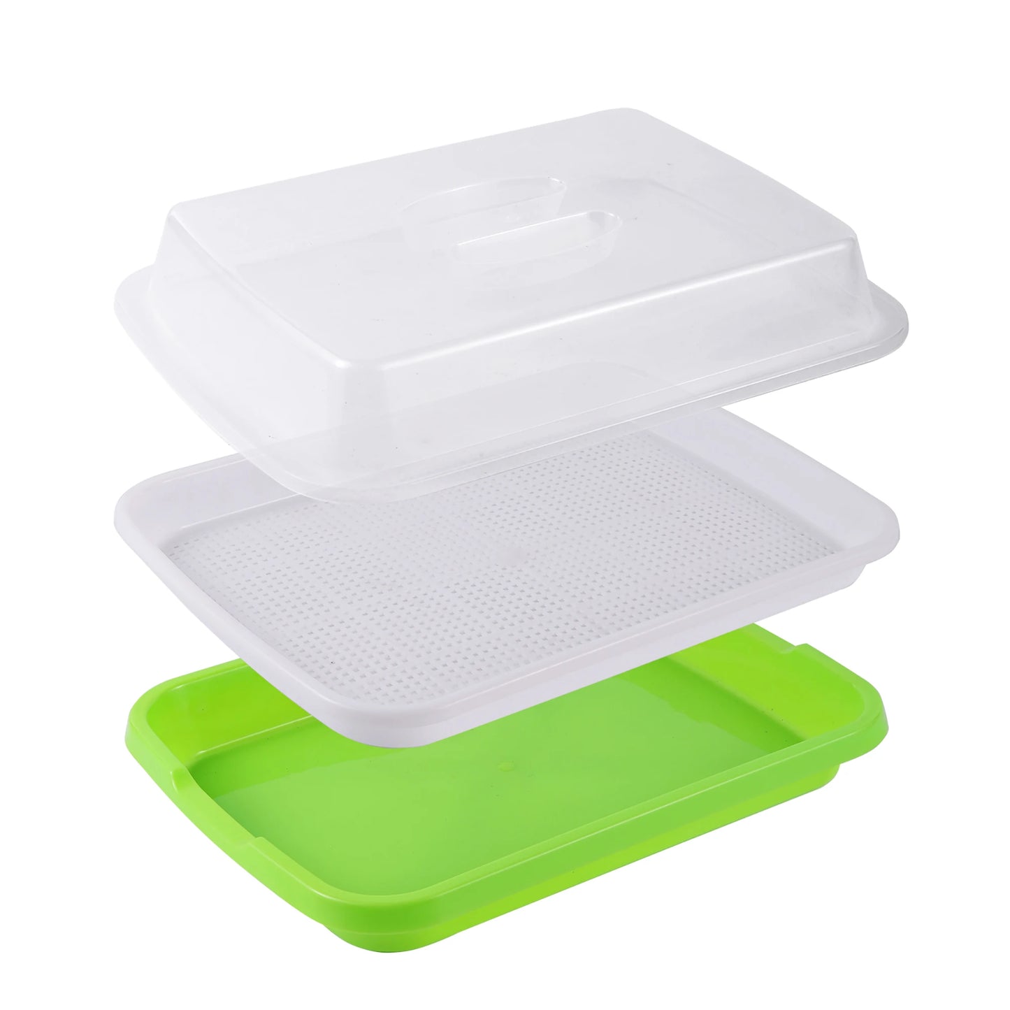 Seed Germination Tray – Seedling & Wheatgrass Planting Tray for Soilless Cultivation