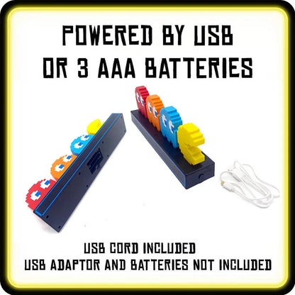 3D Illusion LED Gaming Night Light — Pixel Ghost Action Character Lamp for Room Decoration