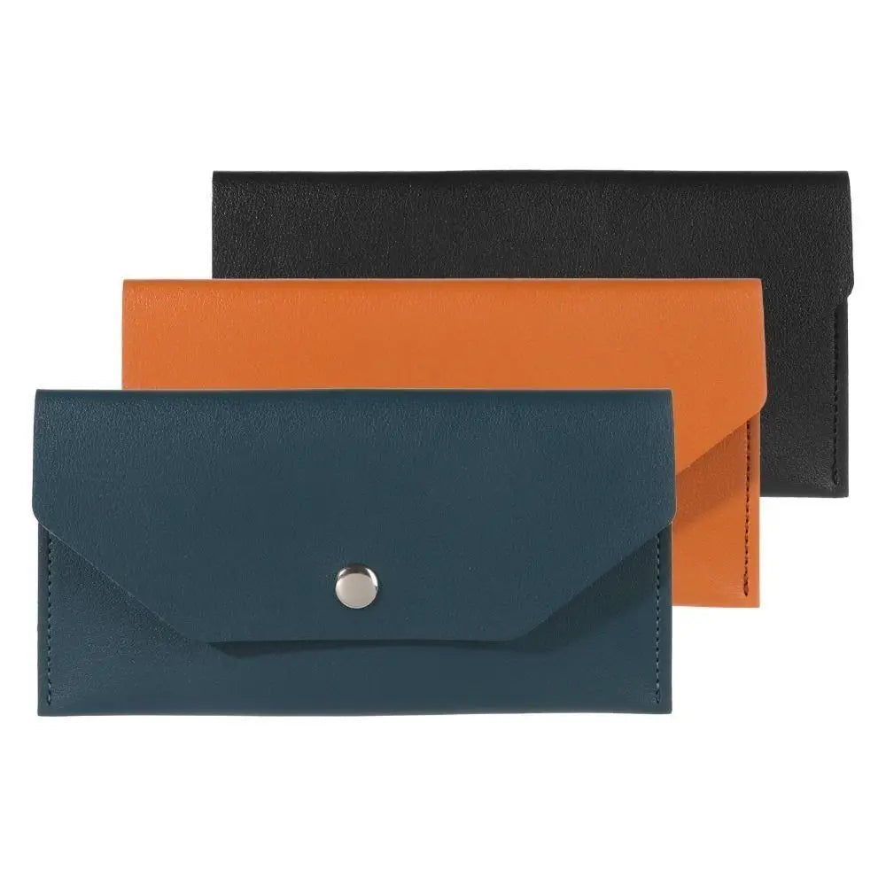 Classic PU Leather Envelope Wallet - Fashionable Women's Cash Wallet and Name Card Holder, Perfect Gift Option