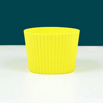 Silicone Coffee Cup Cover & Sleeve — Anti-Scalding, Anti-Slip Universal Tapered Thread Mug Protector for Ceramic & Glass Cups