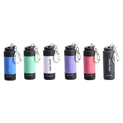 LED Mini Pocket Torch Lamp - Portable USB Rechargeable Keychain Flashlight, Waterproof for Outdoor Hiking Camping Lantern