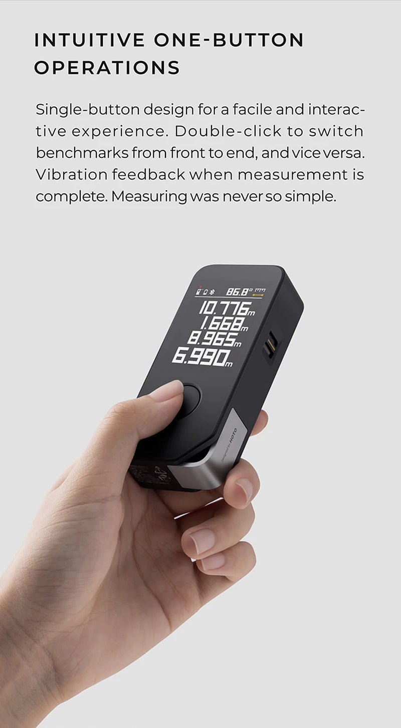 HOTO Smart Laser Measure Pro, LED Display Digital Laser Tape Measuring ...