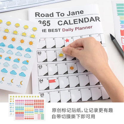 2024-2025 Kawaii Wall Calendar Planner – Large Schedule Organizer, To-Do List, Target Tracker, Office Supplies