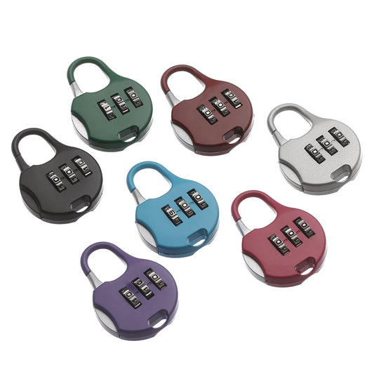 Metal Mini 3 Digit Password Lock: Combination Code Padlock for Travel Suitcase, Diary - Secure Locker Case Supply