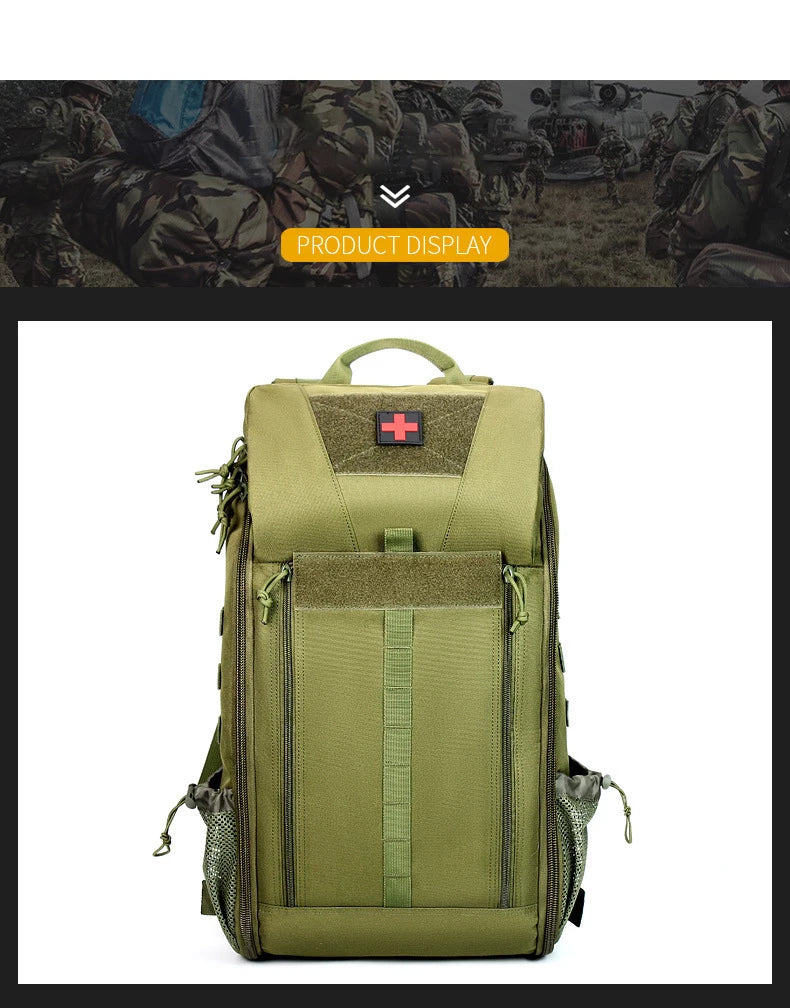 Tactical Outdoor Medical Backpack – Large Capacity Emergency & Camping Bag