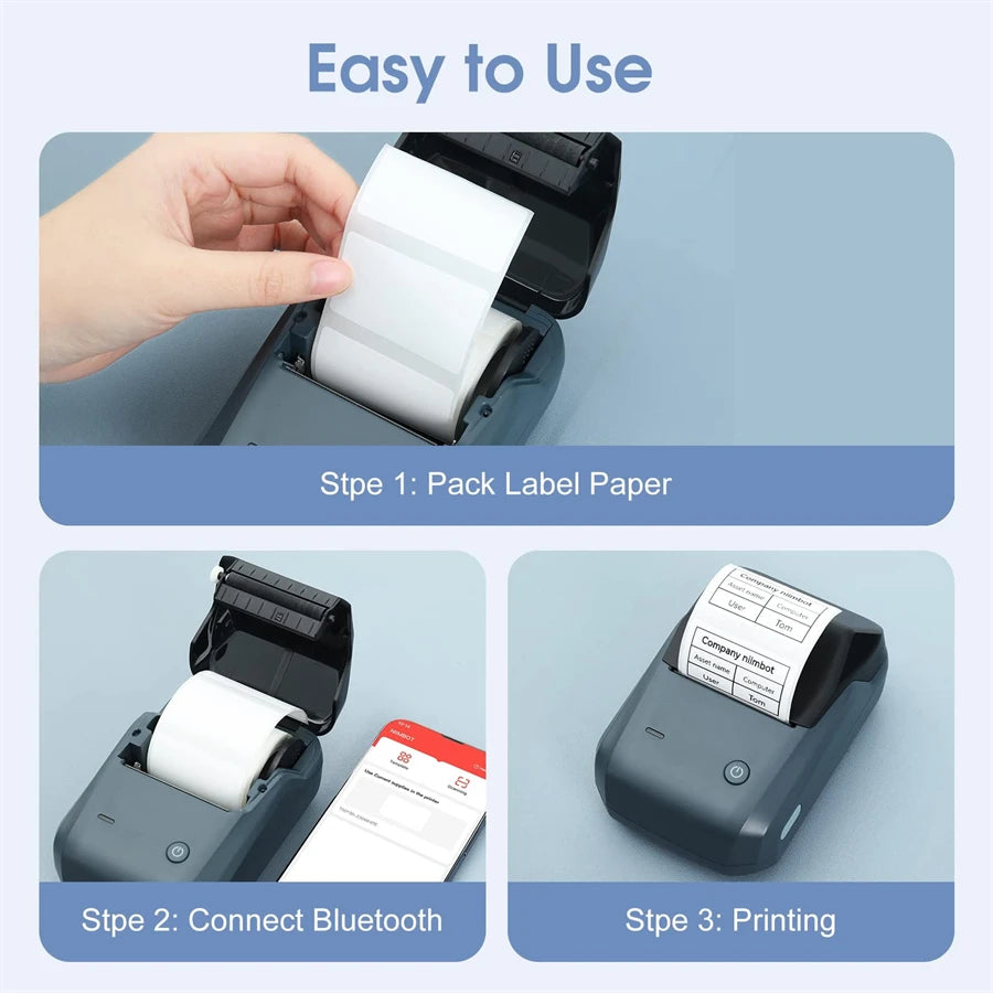 Niimbot B1 Mini Portable Thermal Printer – Self-Adhesive Label Maker, Pocket Printer, Bluetooth Labeling Machine
