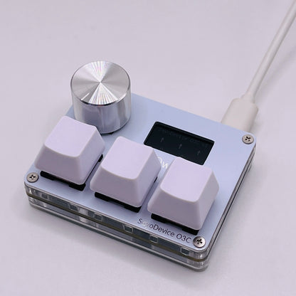 O3C SayoDevice OSU O3C Rapid Trigger Hall Switches – Magnetic Pink Keyboard Switches with Knob, Screen Copy & Paste Shortcut